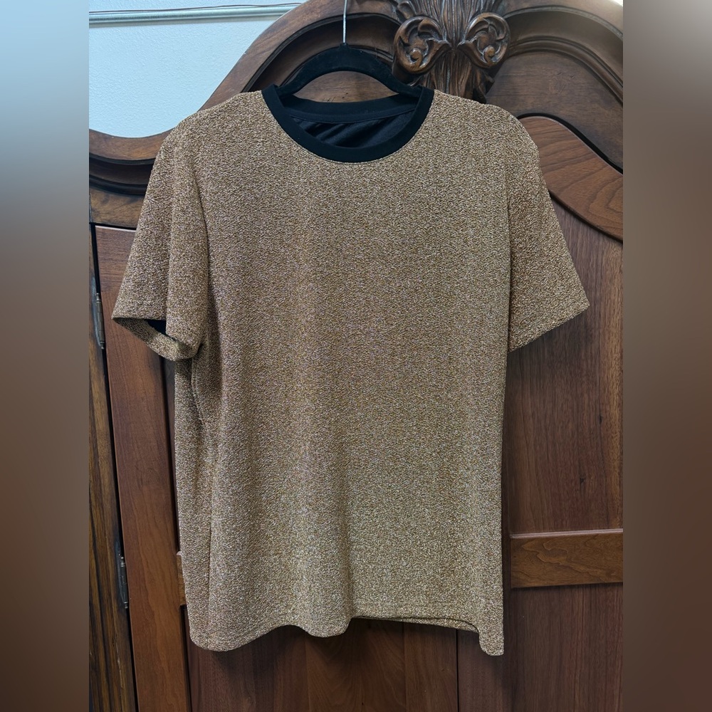 Gold Short Sleeve Top